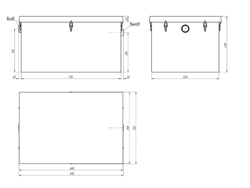 Габаритный чертеж AS-IN 1.5-100 Габаритный чертеж AS-IN 1.5-100