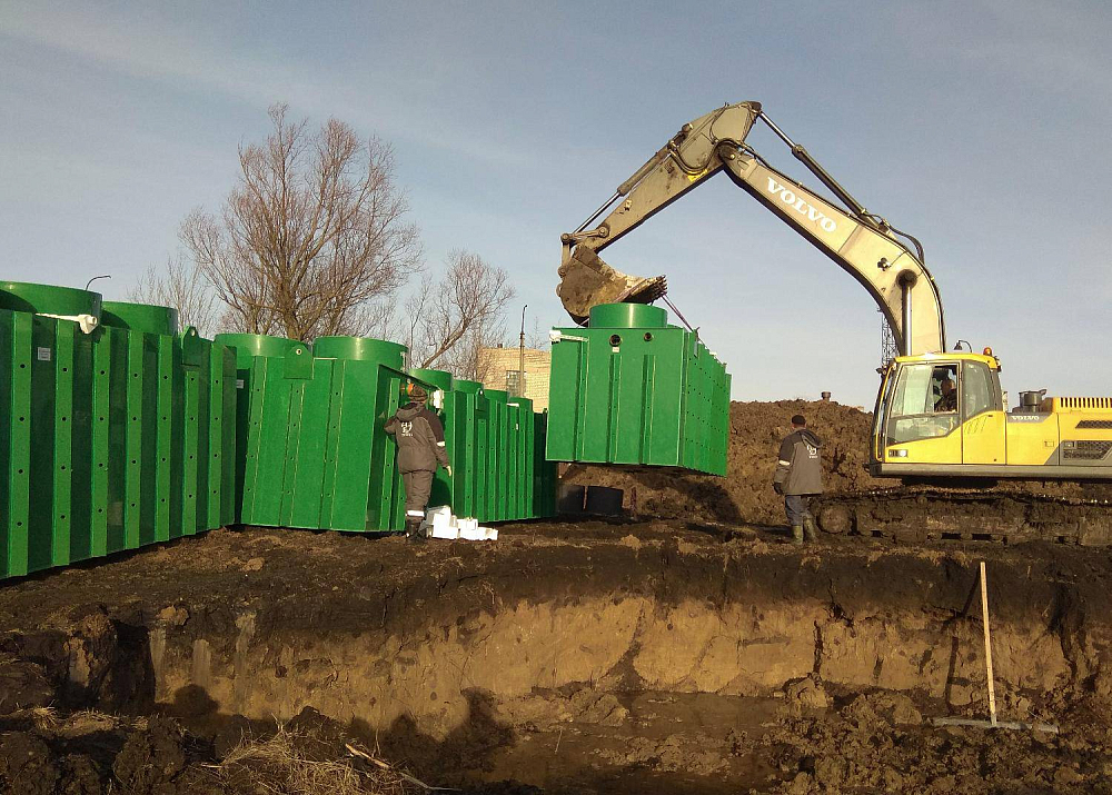 Хозяйственно-бытовой сток - 200м3 в сутки, коммунальные очистные сооружения поселка, п. Сапожок, Рязанская обл.