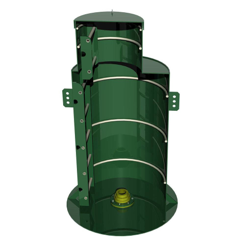 Пластиковый кессон Alta Kesson BS + со смещенной горловиной и усиленным основанием в разрезе